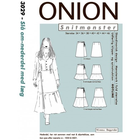 Slå om nederdel med læg onion snitmønster 3029