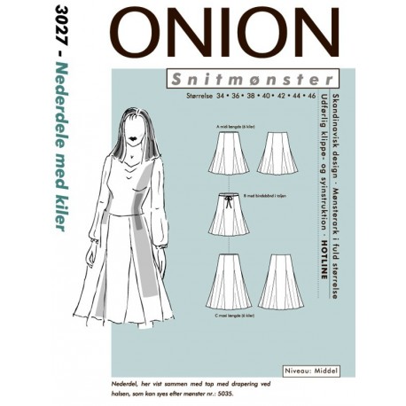 Nederdel med kiler onion snitmønster 3027