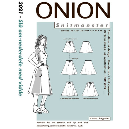 Slå om nederdel m/vidde onion snitmønster 3021