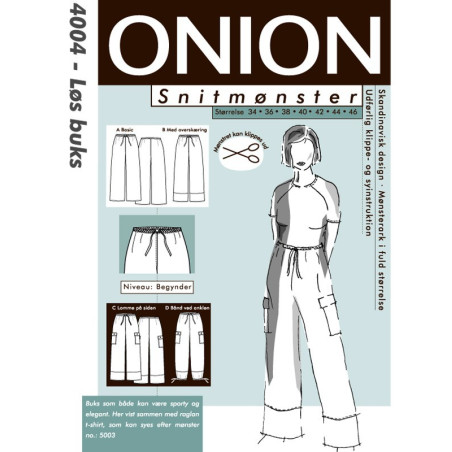 Løs buks onion snitmønster 4004