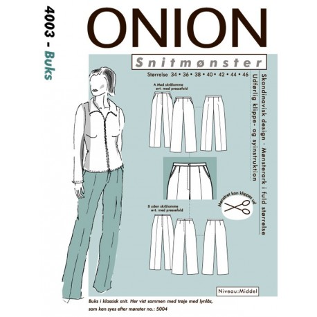 Bukser onion snitmønster 4003