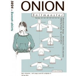 Sweat-shirt m/u lynlås onion snitmønster