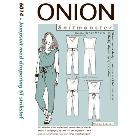 Jumpsuit m/draperinger Onion snitmønster 6014