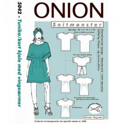 Tunika/ kort kjole m/vingeærmer onion snitmønster