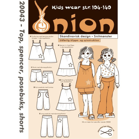 Top, spencer og posebuks onion snitmønster 20043