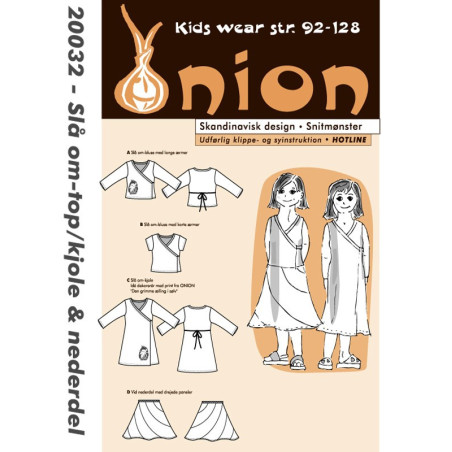Slå om kjole/top og nederdel onion snitmønster 20032