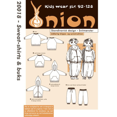 Sweat-shirt og buks onion snitmønster 20018