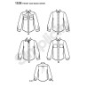 Skjorte, 4 modeller Simplicity Snitmønster 1538