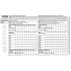 Skjorte, 4 modeller Simplicity Snitmønster 1538