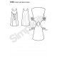 Slå om kjole forklædekjole Simplicity snitmønster 1356