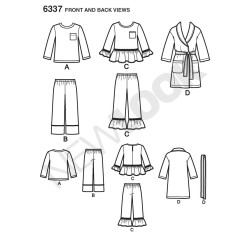 snitmønster New look 6337 easy Pyjamas til børn Simplicity  