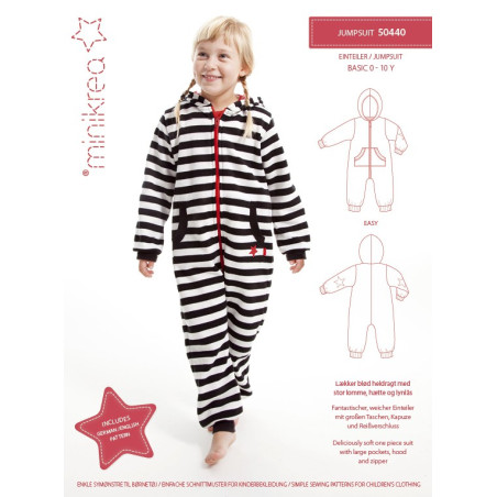 Jumpsuit 0-10 år Minikrea snitmønster 50440