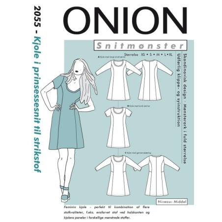 Kjole prinsessesnit Onion snitmønster 2055