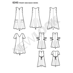 Sommerkjole spencer snitmønster New Look 6340 easy