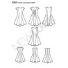 Pigekjole 4 varianter snitmønster new look 6360