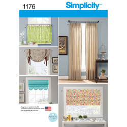 Gardin og gardinkapper Simplicity snitmønster 1176