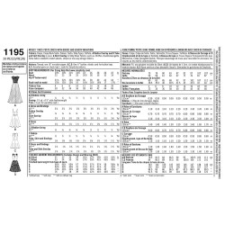 Kjole 4 varianter Simplicity snitmønster 1195