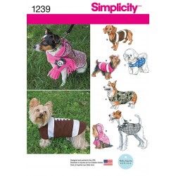 Hunde dækken til små hunde Simplicity snitmønster 1239