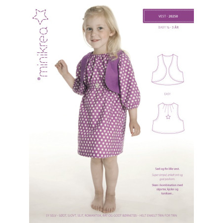 Vest Minikrea snitmønster 20250