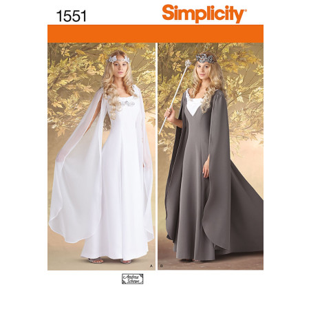 Middelalderkjole, kostume simplicity snitmønster 1551