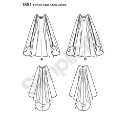 Middelalderkjole, kostume simplicity snitmønster 1551