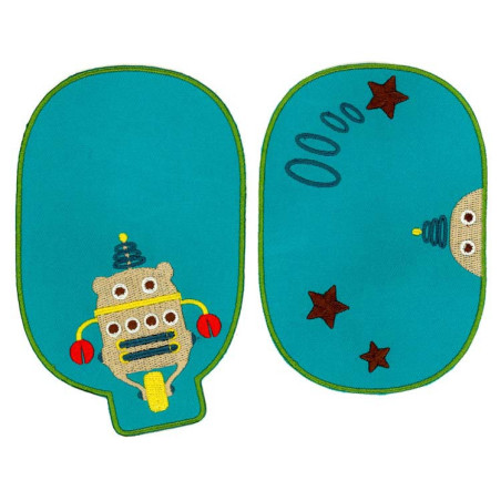 Strygelapper med Robotter 11x8 cm