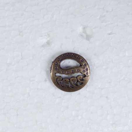 Zink knap m/øje, 22mm