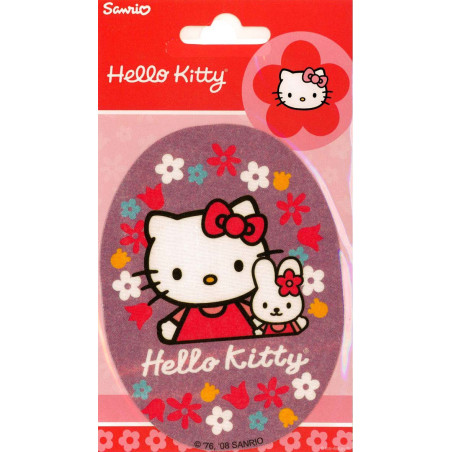 Hello Kitty m/kanin PRINTET strygemærke