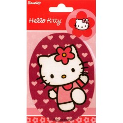 Hello Kitty PRINTET strygemærke 11x8 cm
