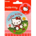 Hello Kitty med mariehøne PRINTET strygelap Ø 7,5 cm