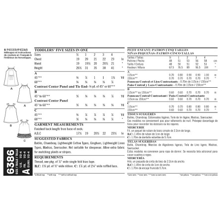 Pige kjole New look snitmønster easy 6386