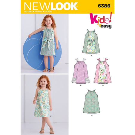 Pige kjole New look snitmønster easy 6386