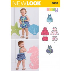 Ballonbukser og kjole Babytøj new look snitmønster 6385