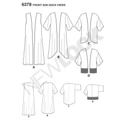 Kimono/vest New look snitmønster  easy 6378