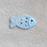 Lyseblå Fisk med sten strygemærke