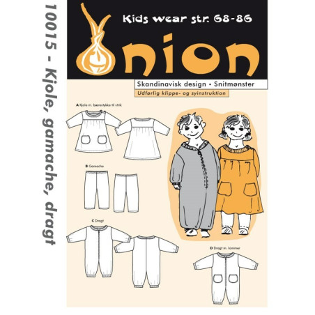 Kjole, gamache og dragt Onion snitmønster