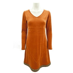  Kjole med bånd, til strikstof Onion snitmønster 2059