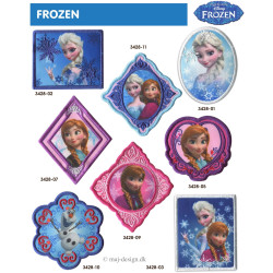 Anna & Elsa Broderet strygemærke 7x6 cm