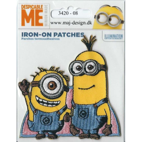 Minions  Broderet strygemærke Carl & Tim