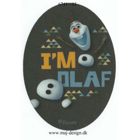 Olaf Printet strygelapper oval 11x8 cm