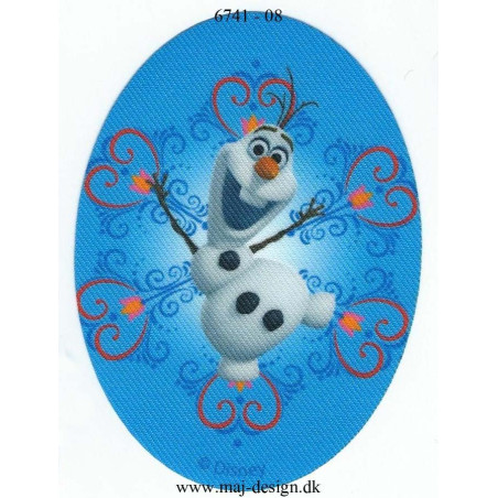 Olaf Printet strygelapper oval 11x8 cm