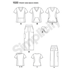 Crubs Bukser og Tunika også Plusmode Simplicity snitmønster 1020