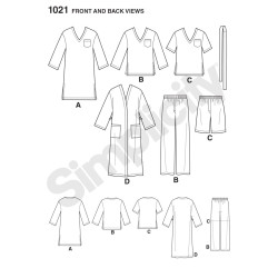 Herre Pyjamas Simplicity  snitmønster 1021