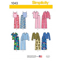 Børne tøj dreng/pige snitmønster simplicity 1043