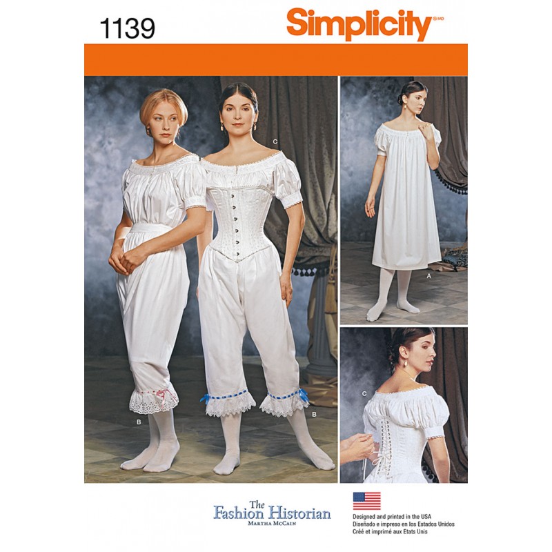 Historisk korrekt undertøj Simplicity 1139