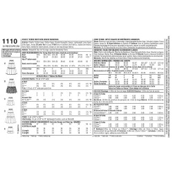 Nederdel og bælte snitmønster Simplicity 1110