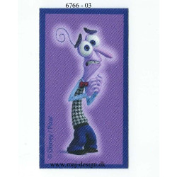 Inside Out Frygt Printet strygemærke / Strygelap 8x4 cm