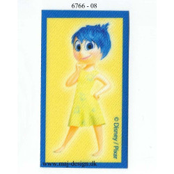 Inside Out Glæde Printet strygemærke / Strygelap 8x4 cm