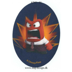 8 stk sæt med Inside out Printet ovale 8 x 11 cm Strygemærke, strygelapper
