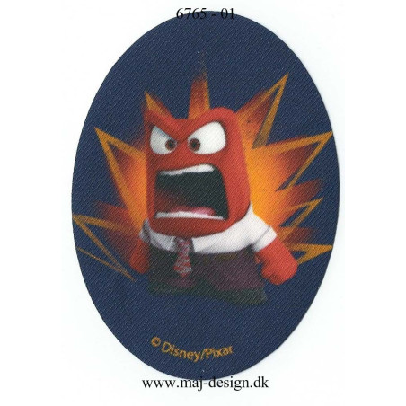 8 stk sæt med Inside out Printet ovale 8 x 11 cm Strygemærke, strygelapper